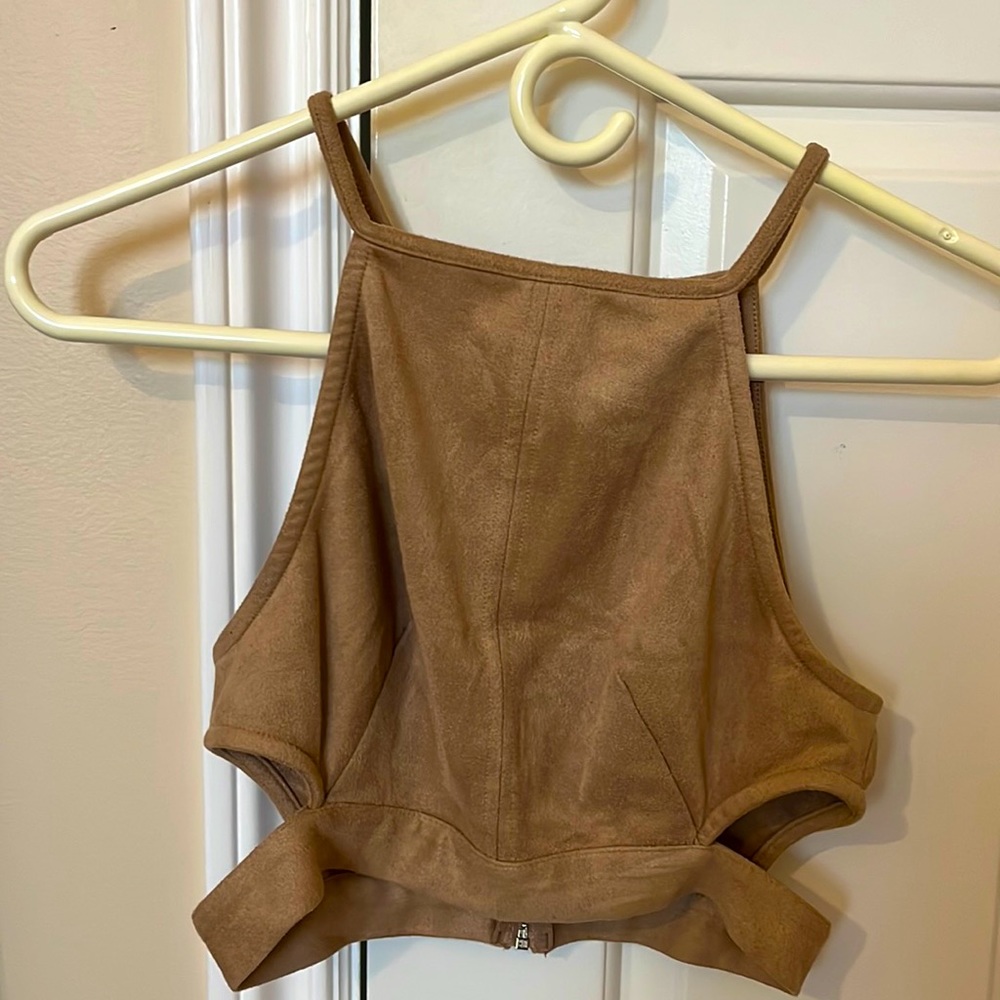 Velvety texture aritzia crop top